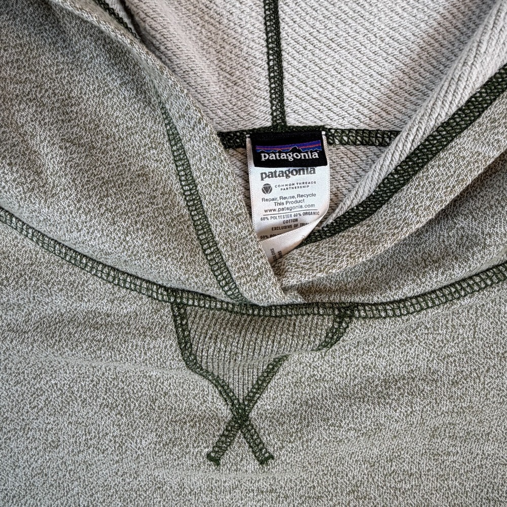 Patagonia Cloud Stack Pullover Hoodie Green Womens Medium - Picture 7 of 12